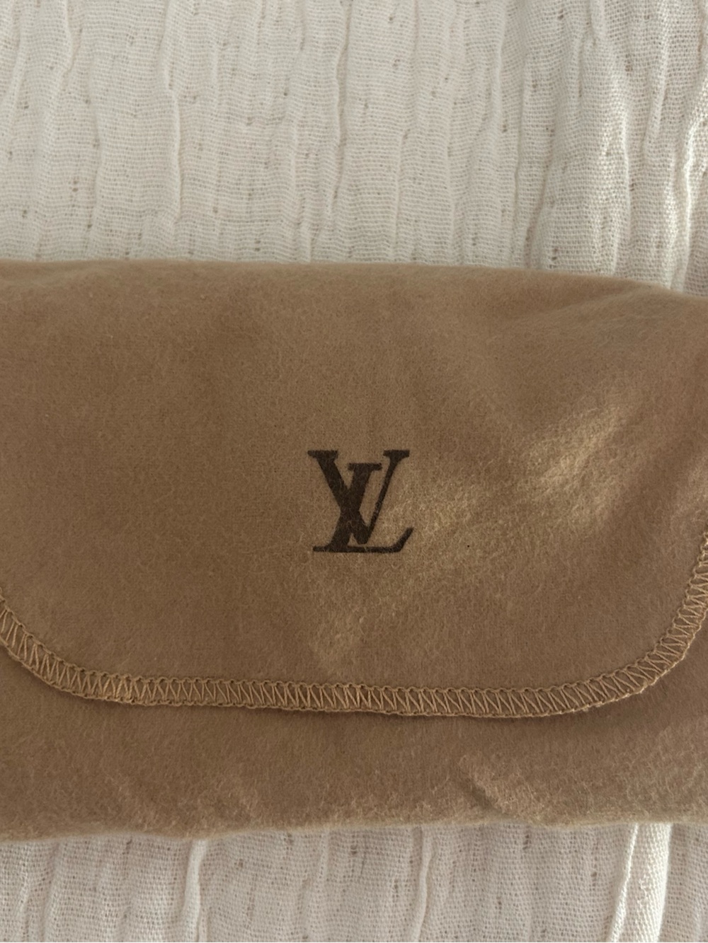 Louis Vuitton Brown logo wallet with dust bag
